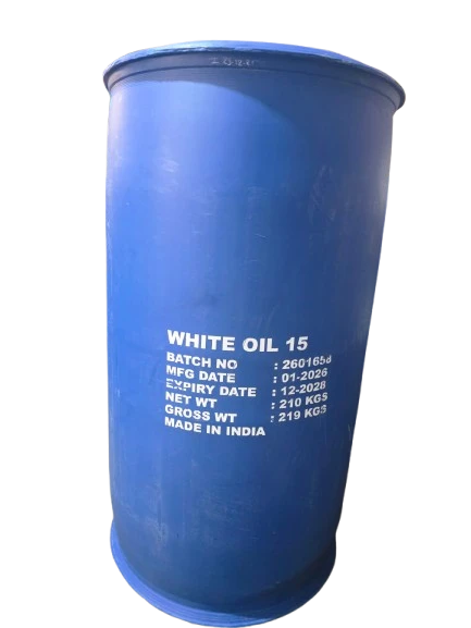 White Oil 15 - blue industrial barrel